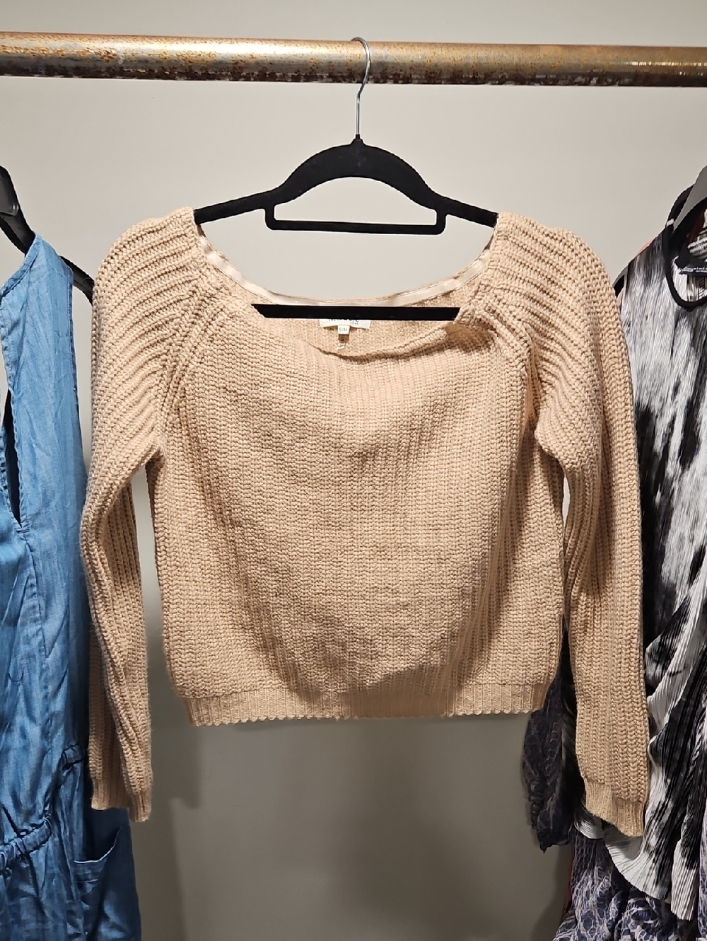 Miracle Off-the-Shoulder Cream Knit Sweater Set